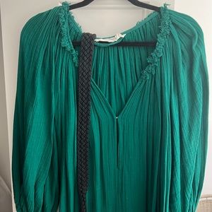 Isabel Marant green flowy dress with belt